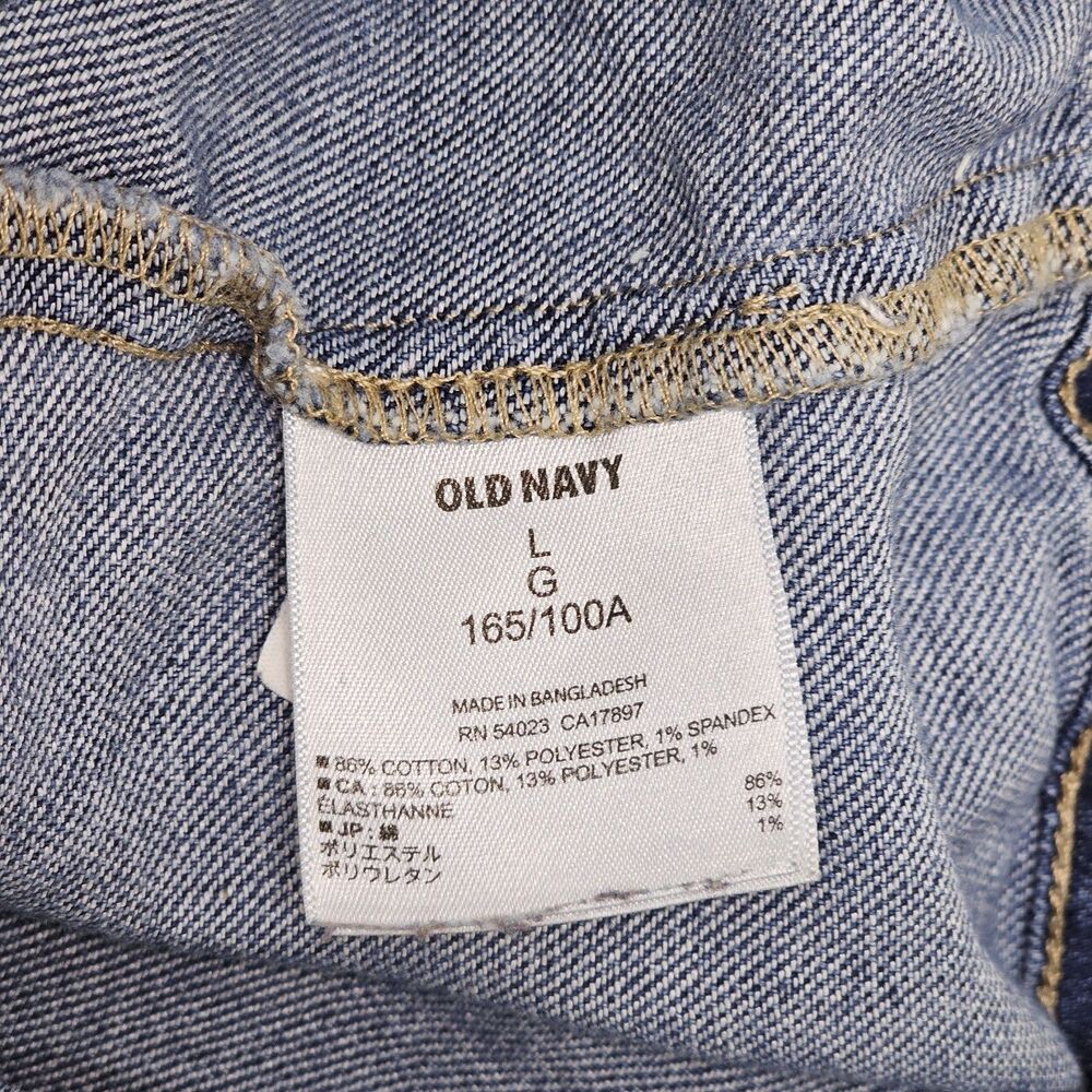 Old Navy Denim Vest L/G Gray Distressed Sleeveless SP14 VJ306488 Vintage Look - Picture 14 of 16